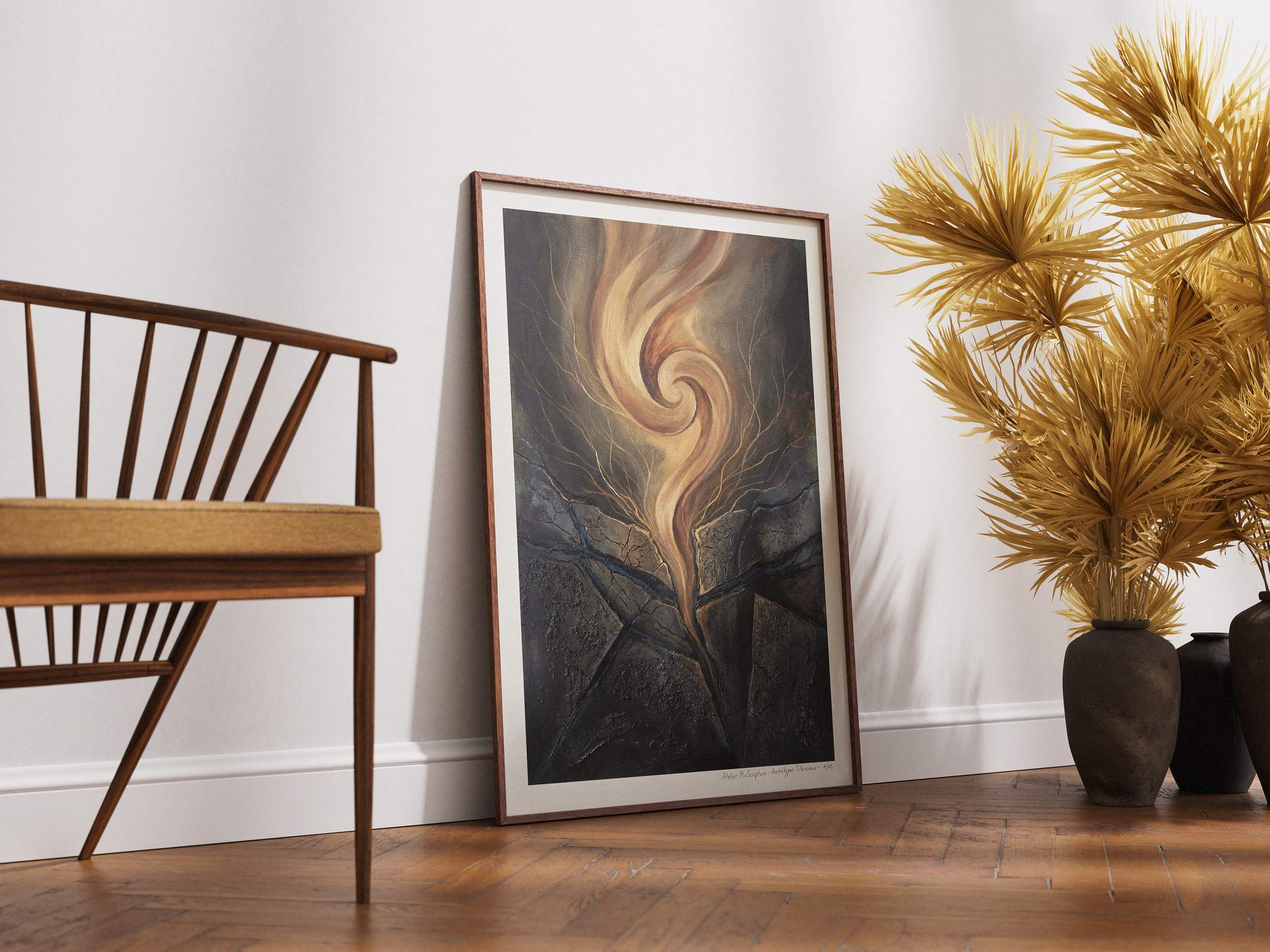 Silent Archetypes #1: The Subterranean Awakener - Abstract Symbolism Wall Art Print view 2