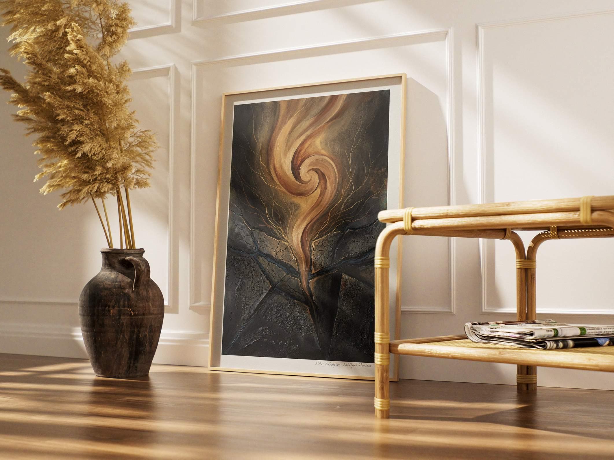 Silent Archetypes #1: The Subterranean Awakener - Abstract Symbolism Wall Art Print view 4