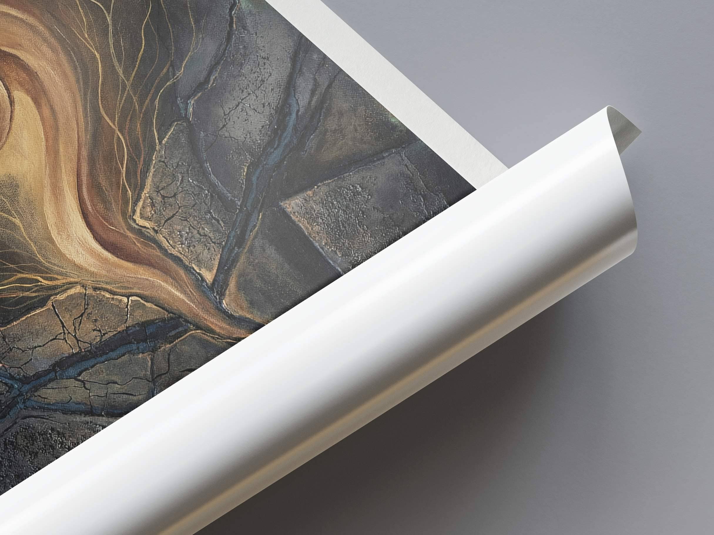 Silent Archetypes #1: The Subterranean Awakener - Abstract Symbolism Wall Art Print view 5