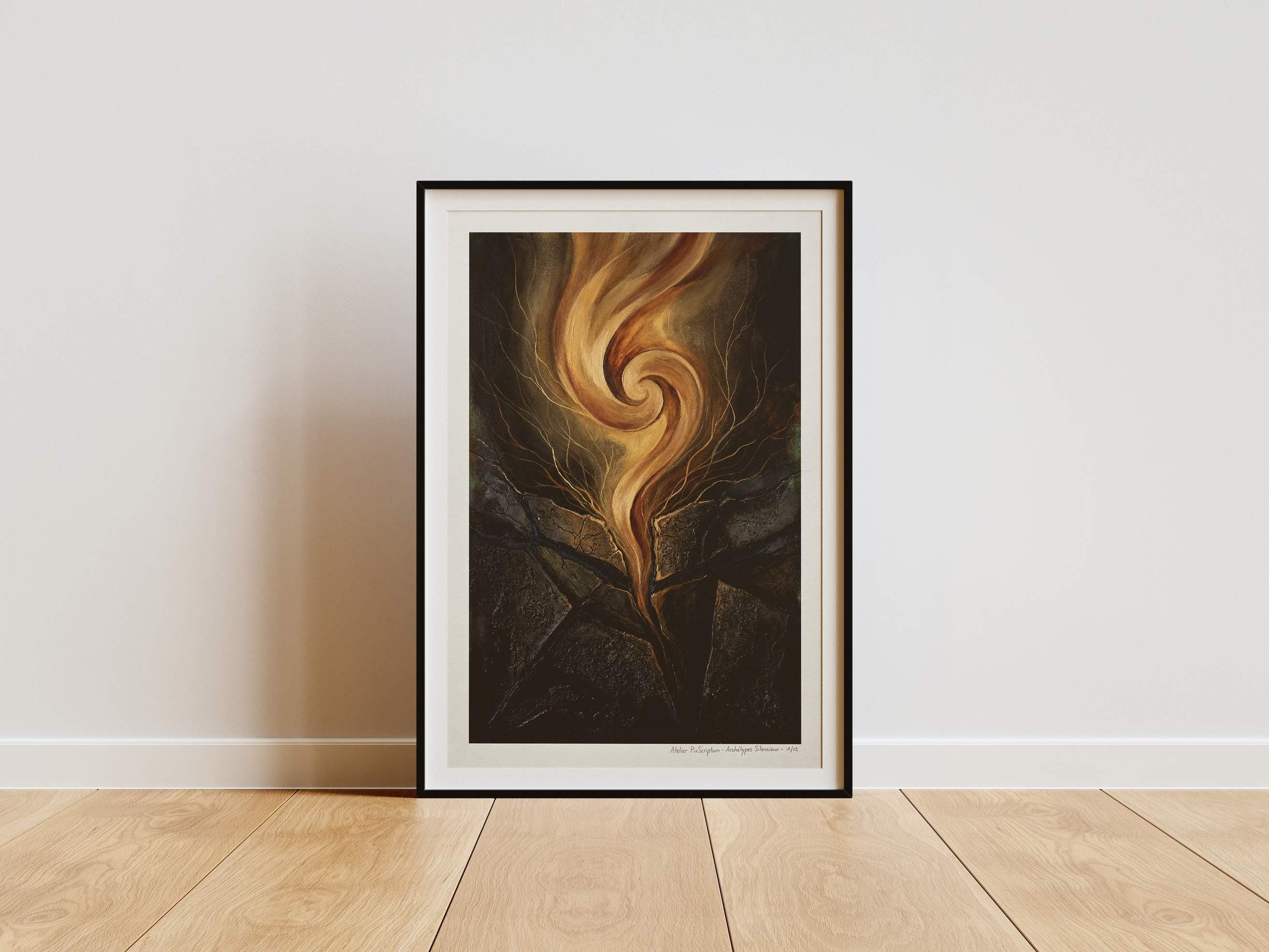 Silent Archetypes #1: The Subterranean Awakener - Abstract Symbolism Wall Art Print view 6
