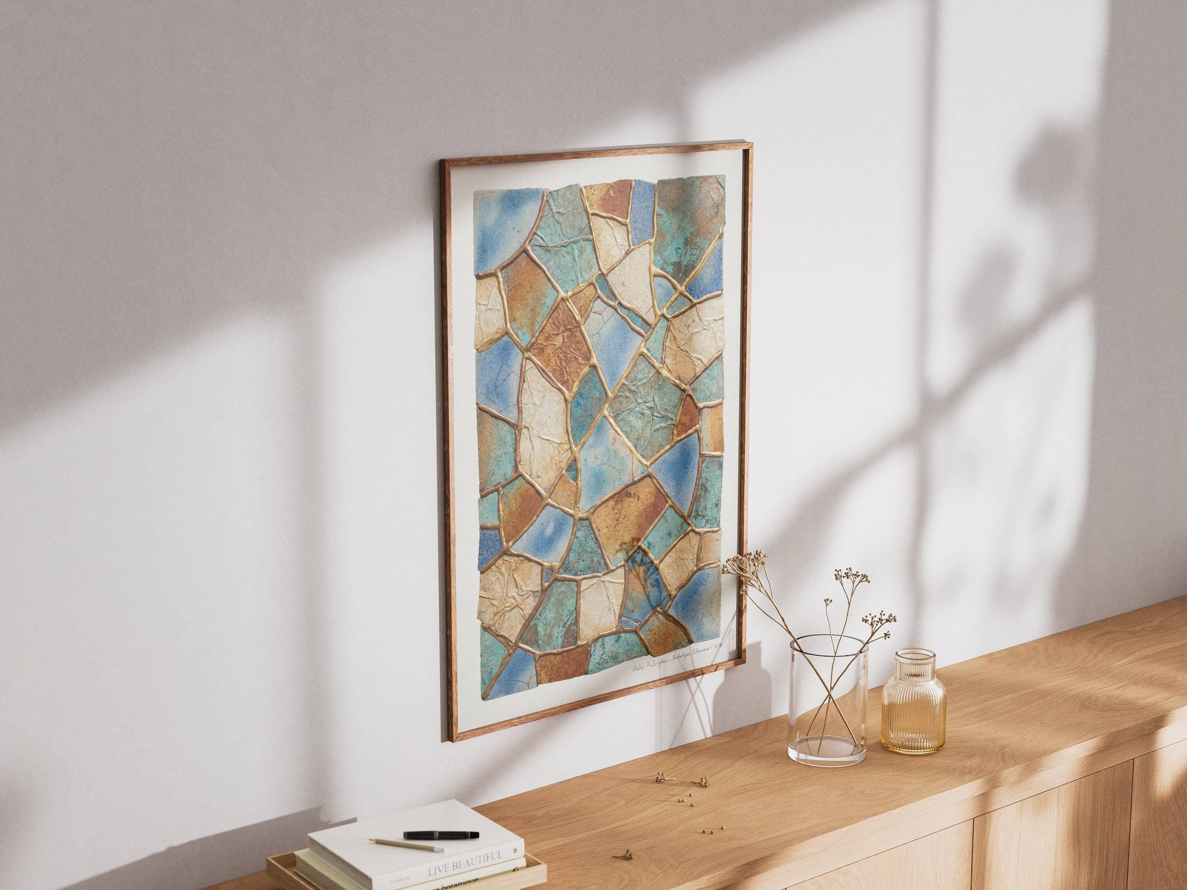 Silent Archetypes #2: Guardian of Fragments - Abstract Symbolism Wall Art Print view 2