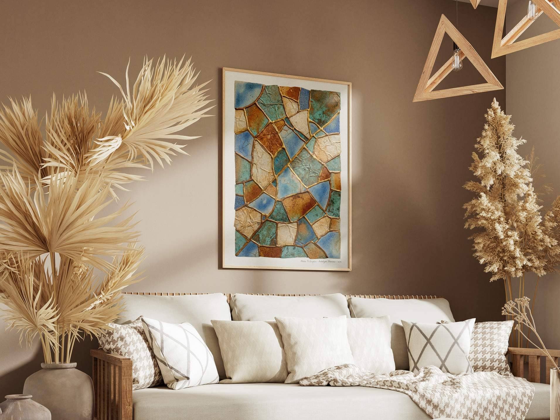 Silent Archetypes #2: Guardian of Fragments - Abstract Symbolism Wall Art Print view 7