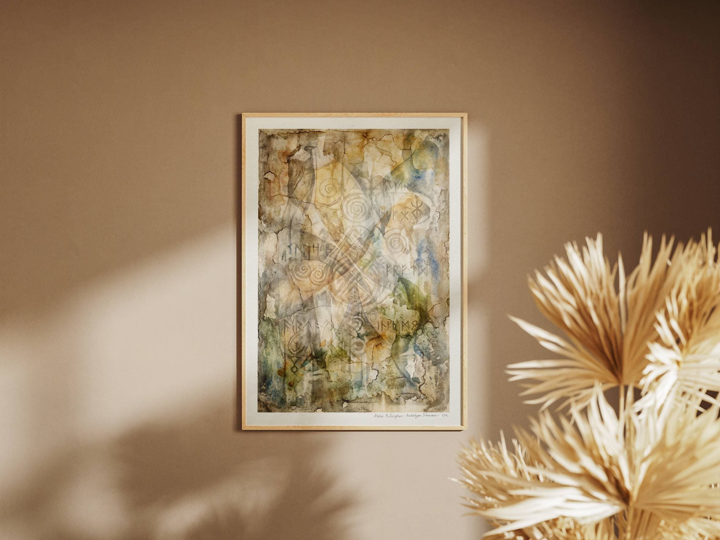 Silent Archetypes #7: Ancient Breath - Abstract Symbolism Wall Art Print view 8