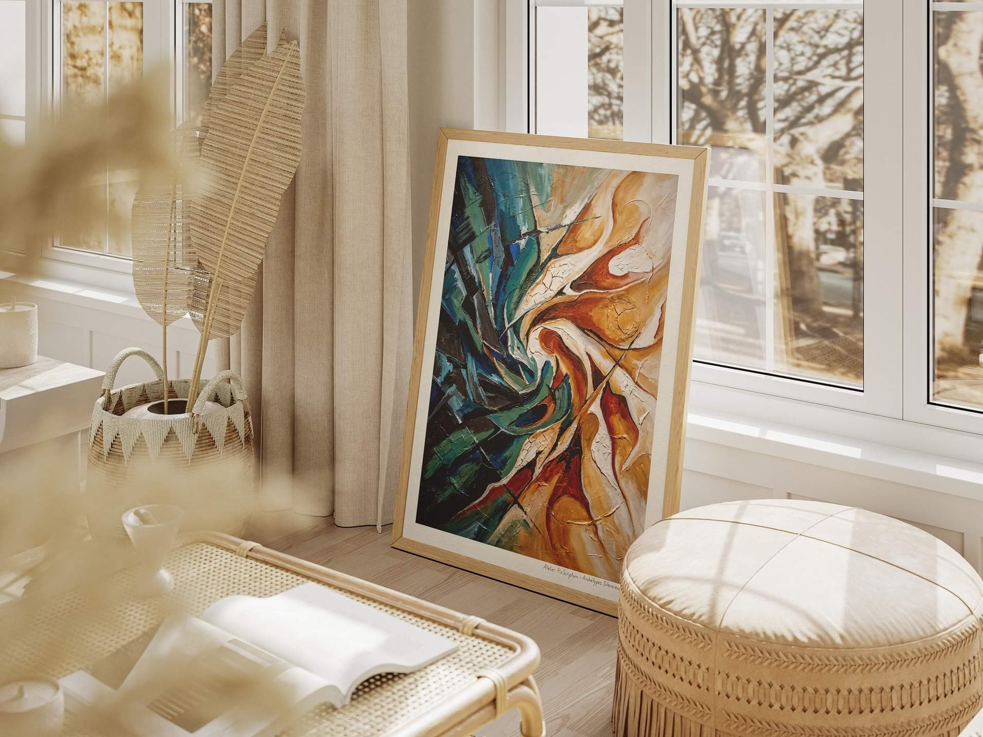 Silent Archetypes #8: Dance of Contradictions - Abstract Symbolism Wall Art Print view 7