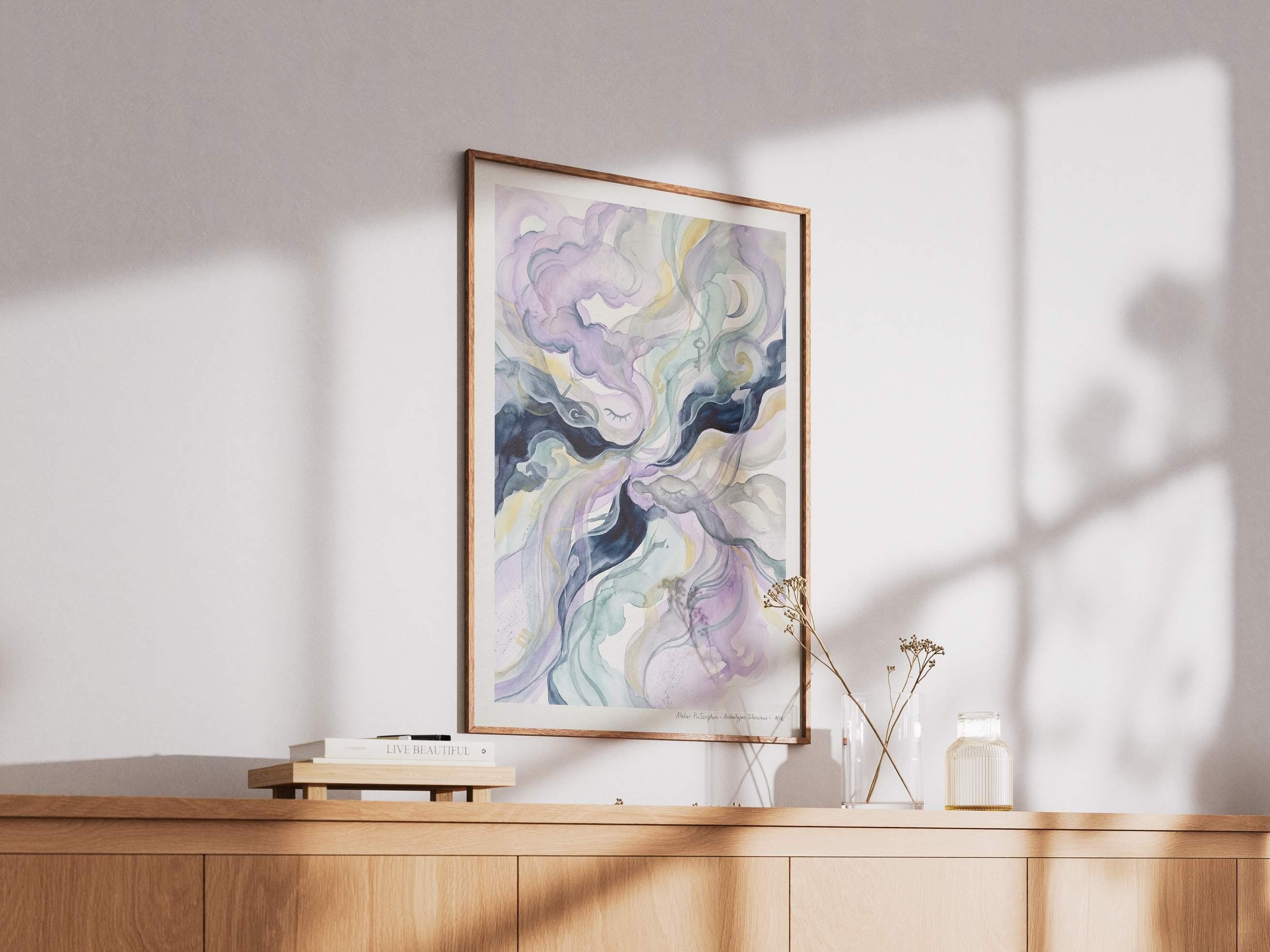 Silent Archetypes #9: Messenger of Dreams - Abstract Symbolism Wall Art Print view 3