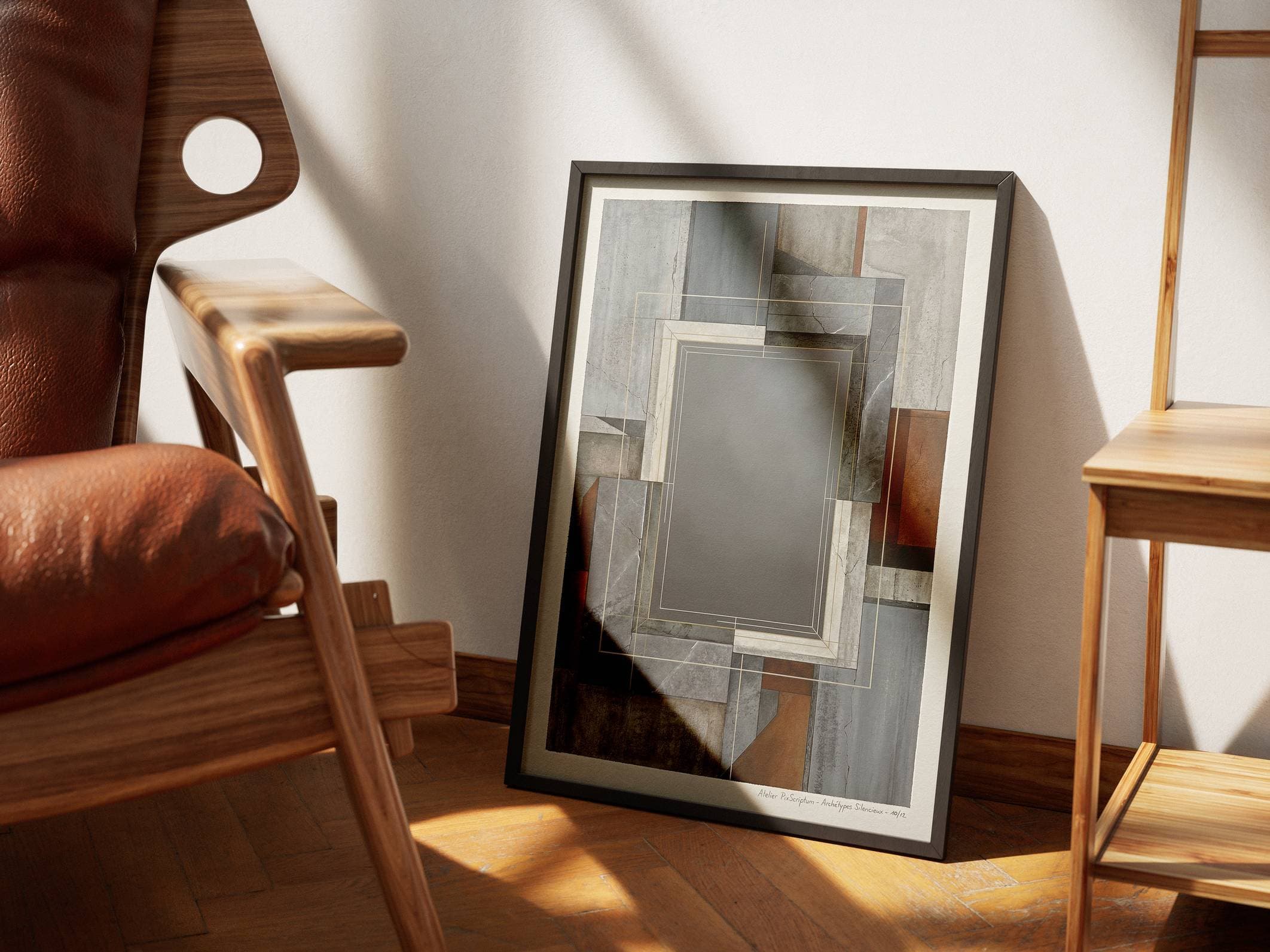 Silent Archetypes #10: Architecture of Absence - Abstract Symbolism Wall Art Print view 5