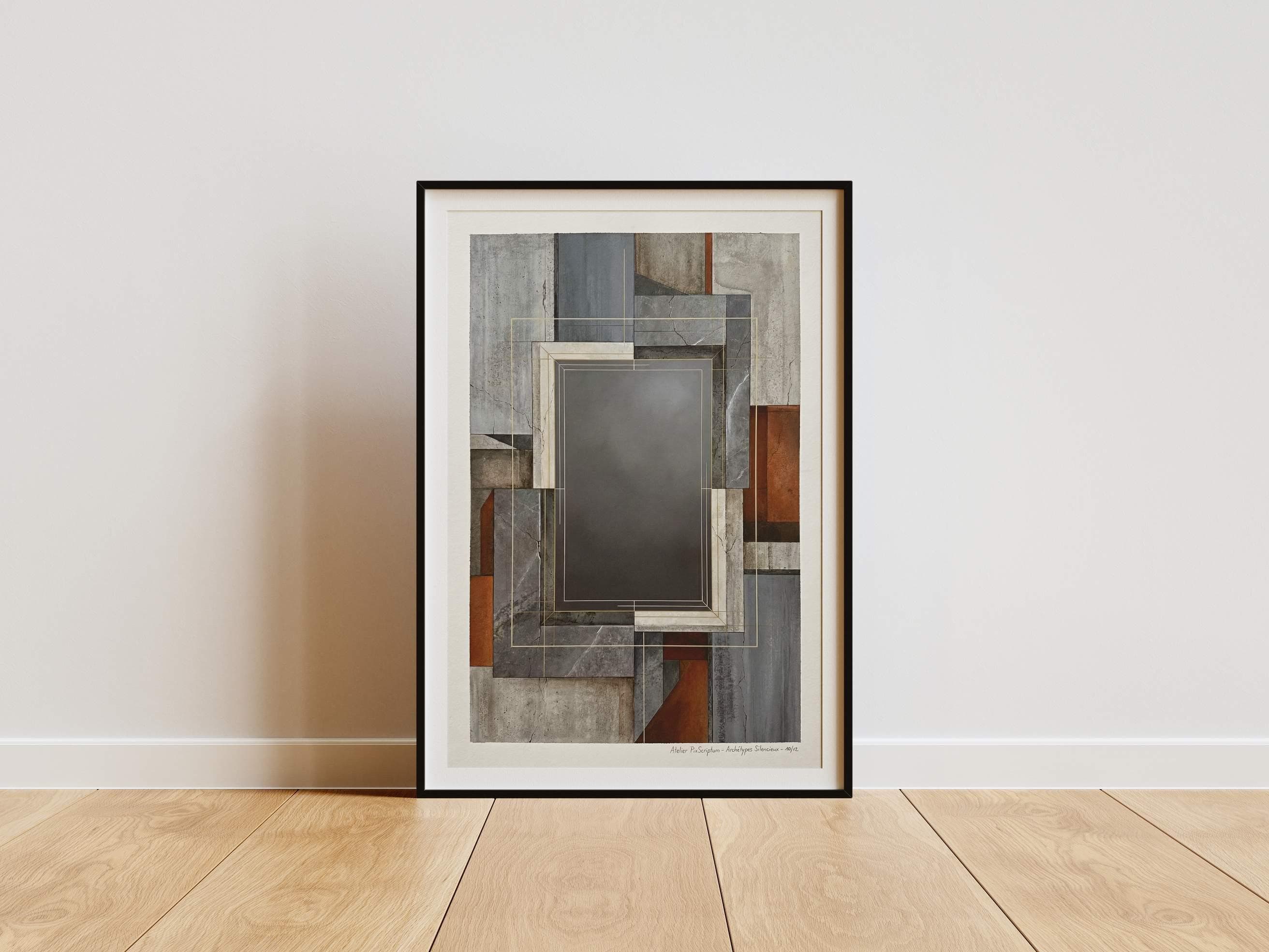 Silent Archetypes #10: Architecture of Absence - Abstract Symbolism Wall Art Print view 7