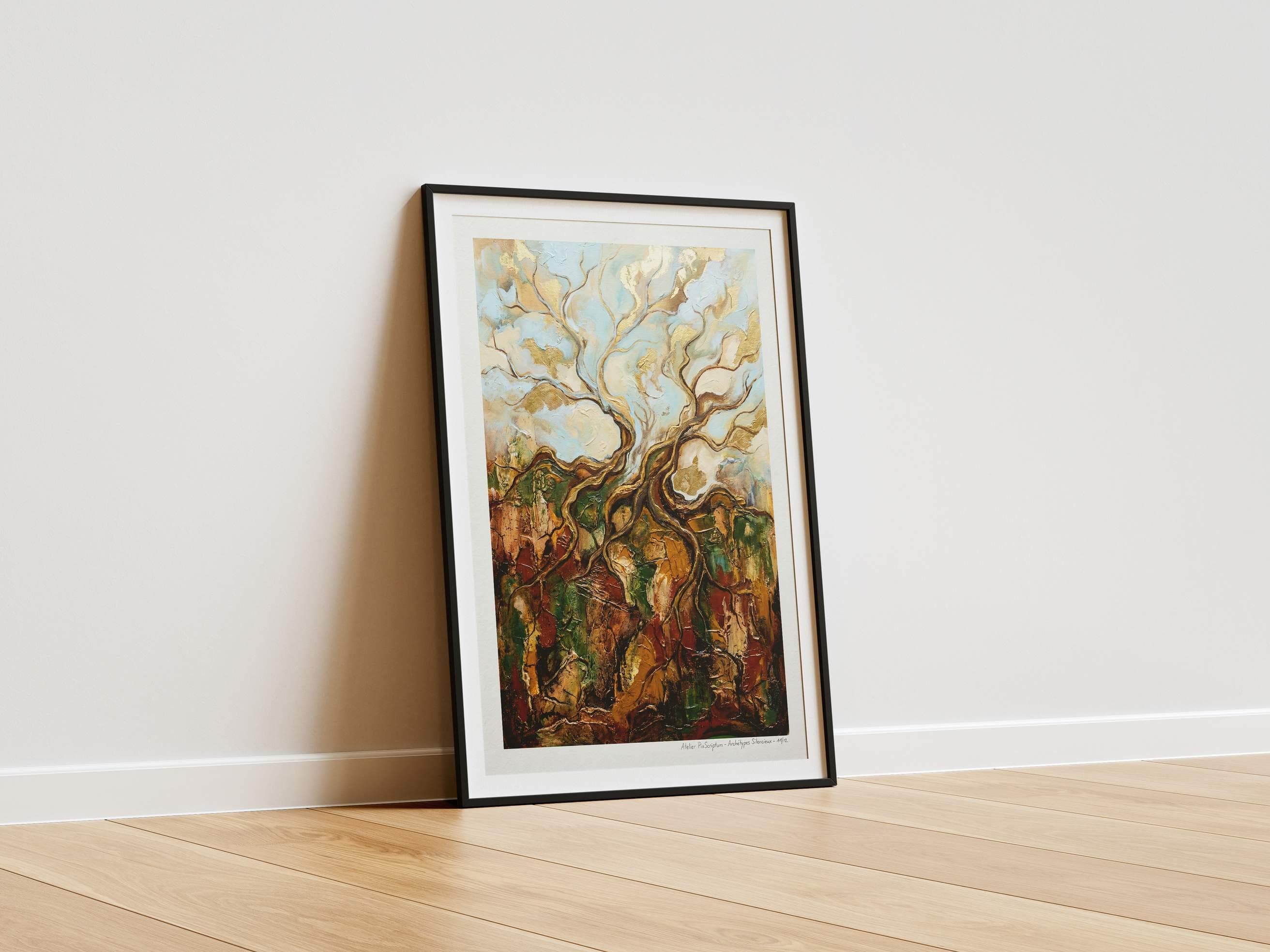 Silent Archetypes #11: Song of Roots - Abstract Symbolism Wall Art Print view 5