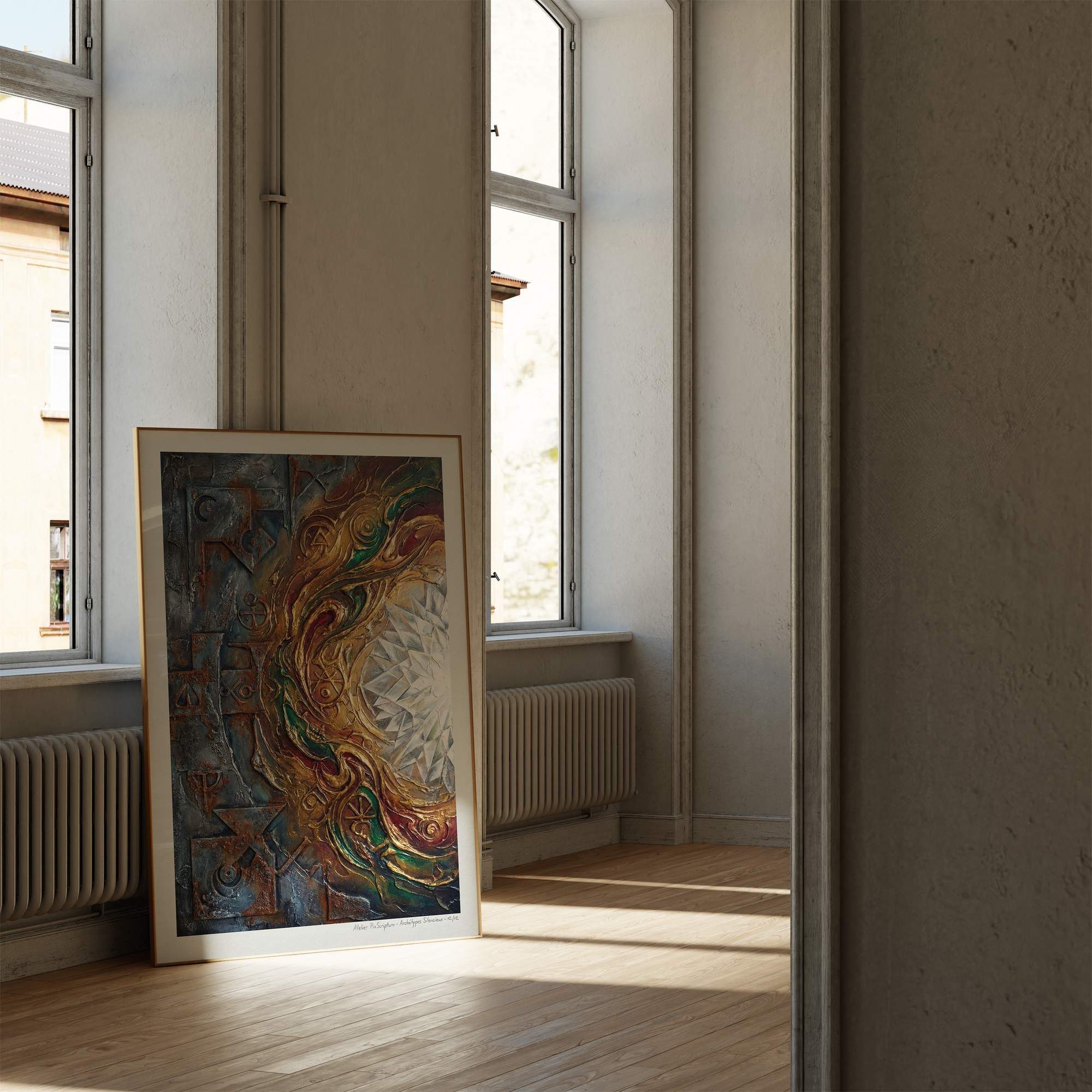 Silent Archetypes #12: Alchemist of Time - Abstract Symbolism Wall Art Print view 2