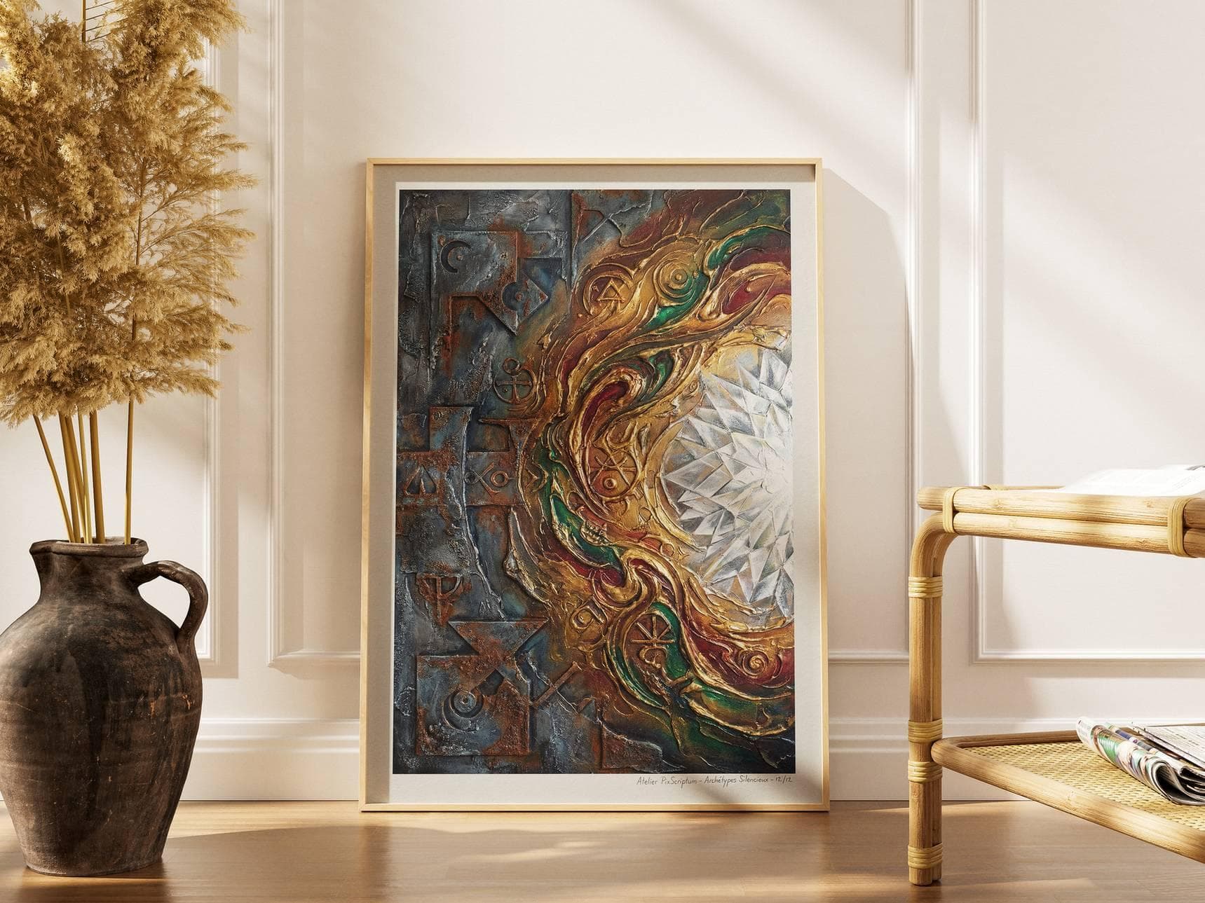 Silent Archetypes #12: Alchemist of Time - Abstract Symbolism Wall Art Print view 3