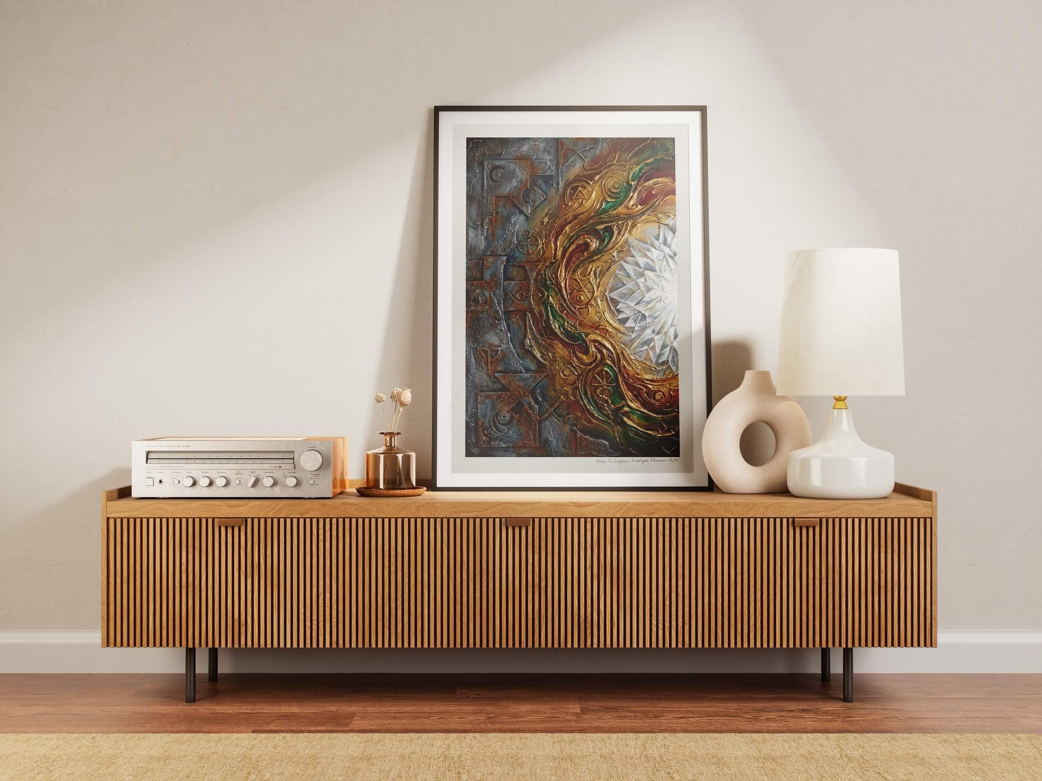 Silent Archetypes #12: Alchemist of Time - Abstract Symbolism Wall Art Print view 5