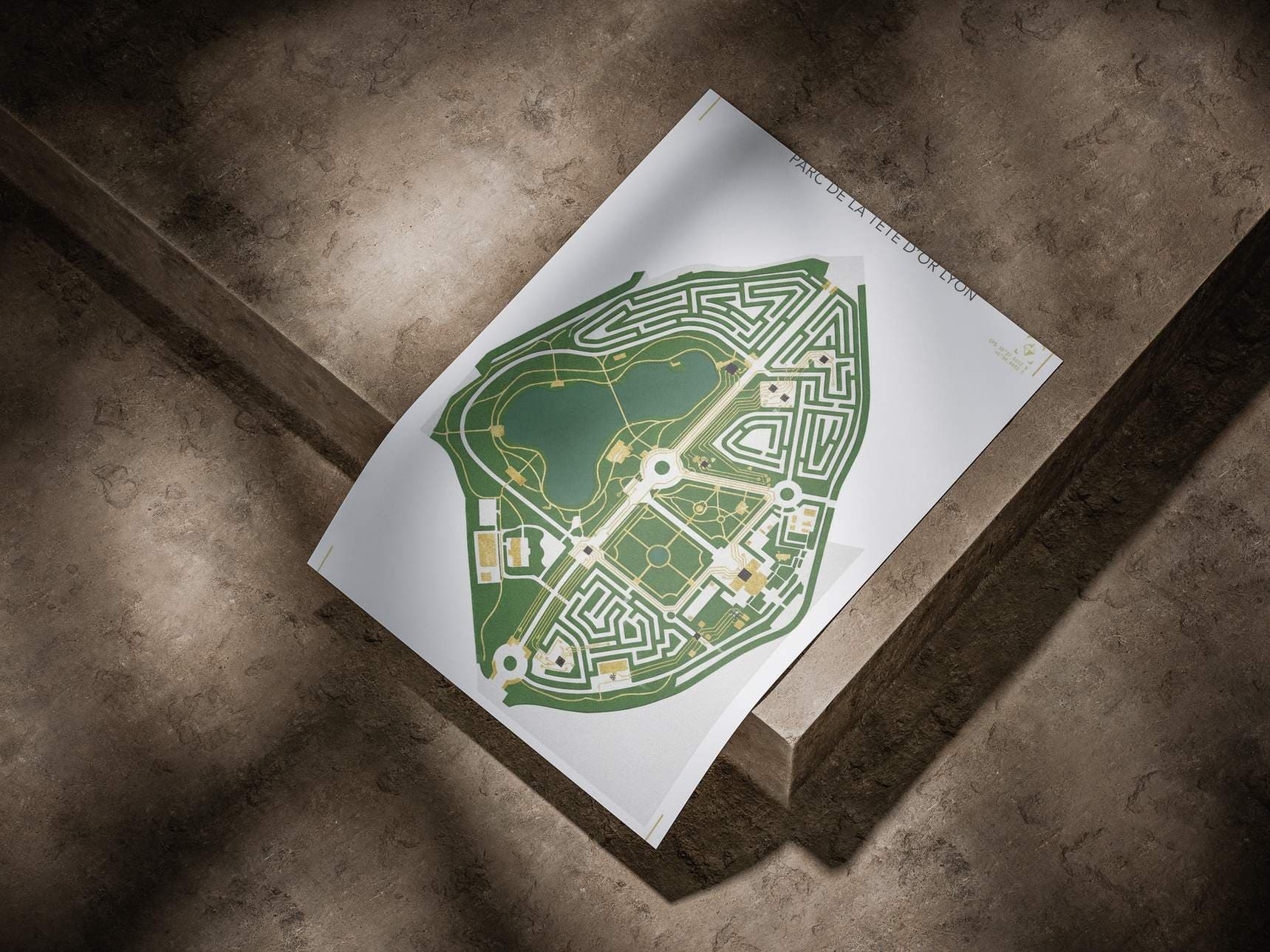 Parc de la Tête d'Or Lyon Art Print - Botanical Labyrinth & Organic City Map Poster - Urban Greenery Wall Decor & Lyon City Souvenir view 7