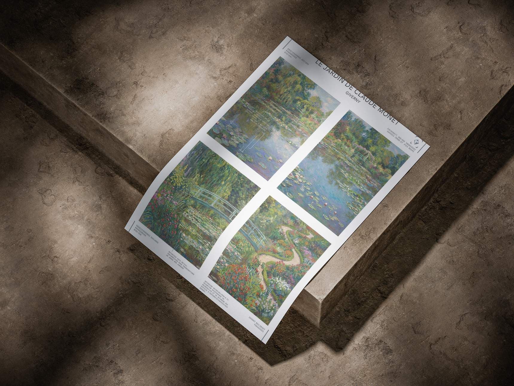 Claude Monet's Garden Giverny Print - Impressionist Water Lily Pond & Glitch Effect Poster - Modern Monet Wall Decor & Artistic Nature view 6