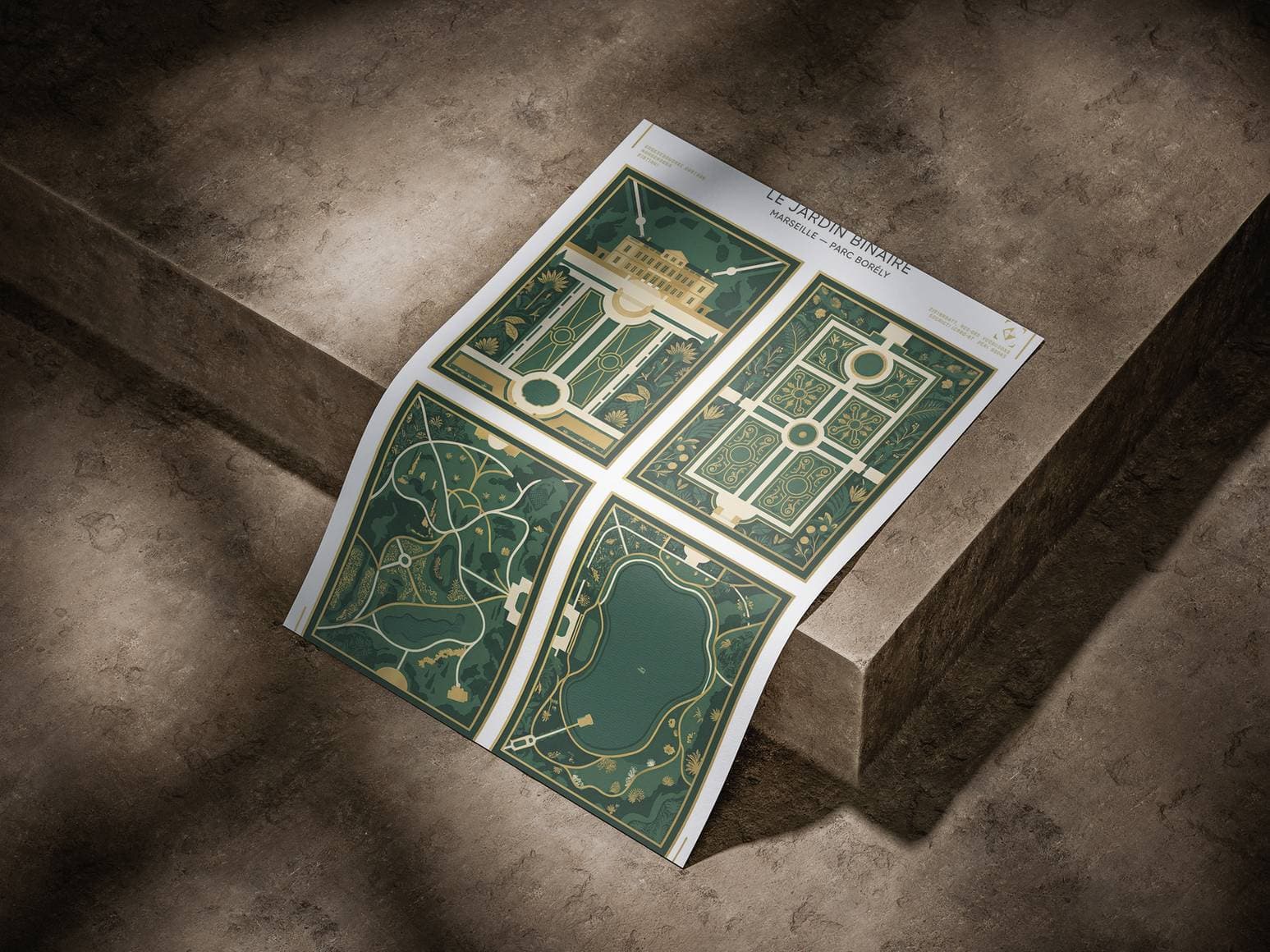 Le Jardin Binaire Abstract Art Print - Conceptual Digital Nature & Math Fractal Poster - Algorithmic Plant Wall Decor & Science Art view 2