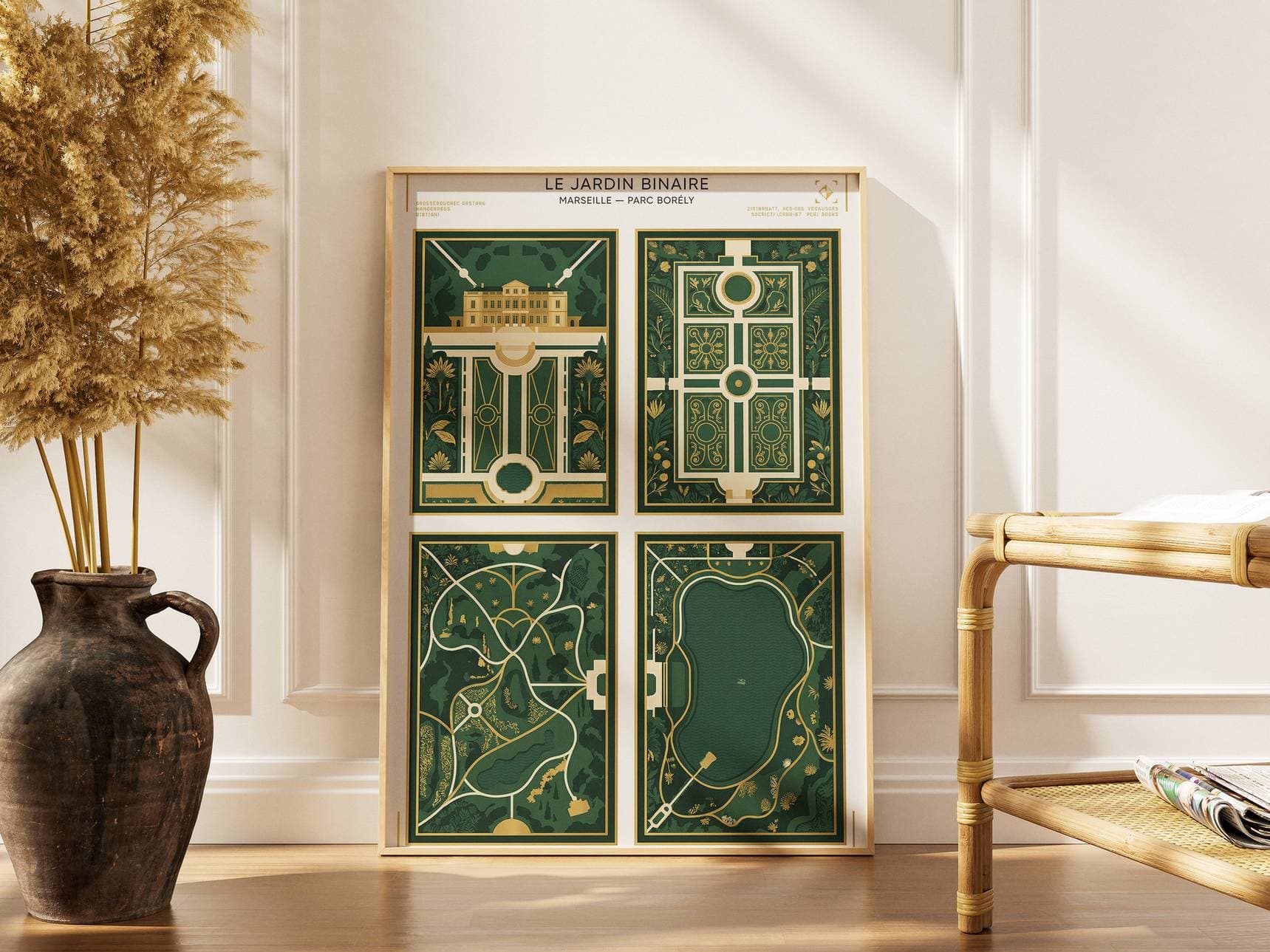 Le Jardin Binaire Abstract Art Print - Conceptual Digital Nature & Math Fractal Poster - Algorithmic Plant Wall Decor & Science Art view 7