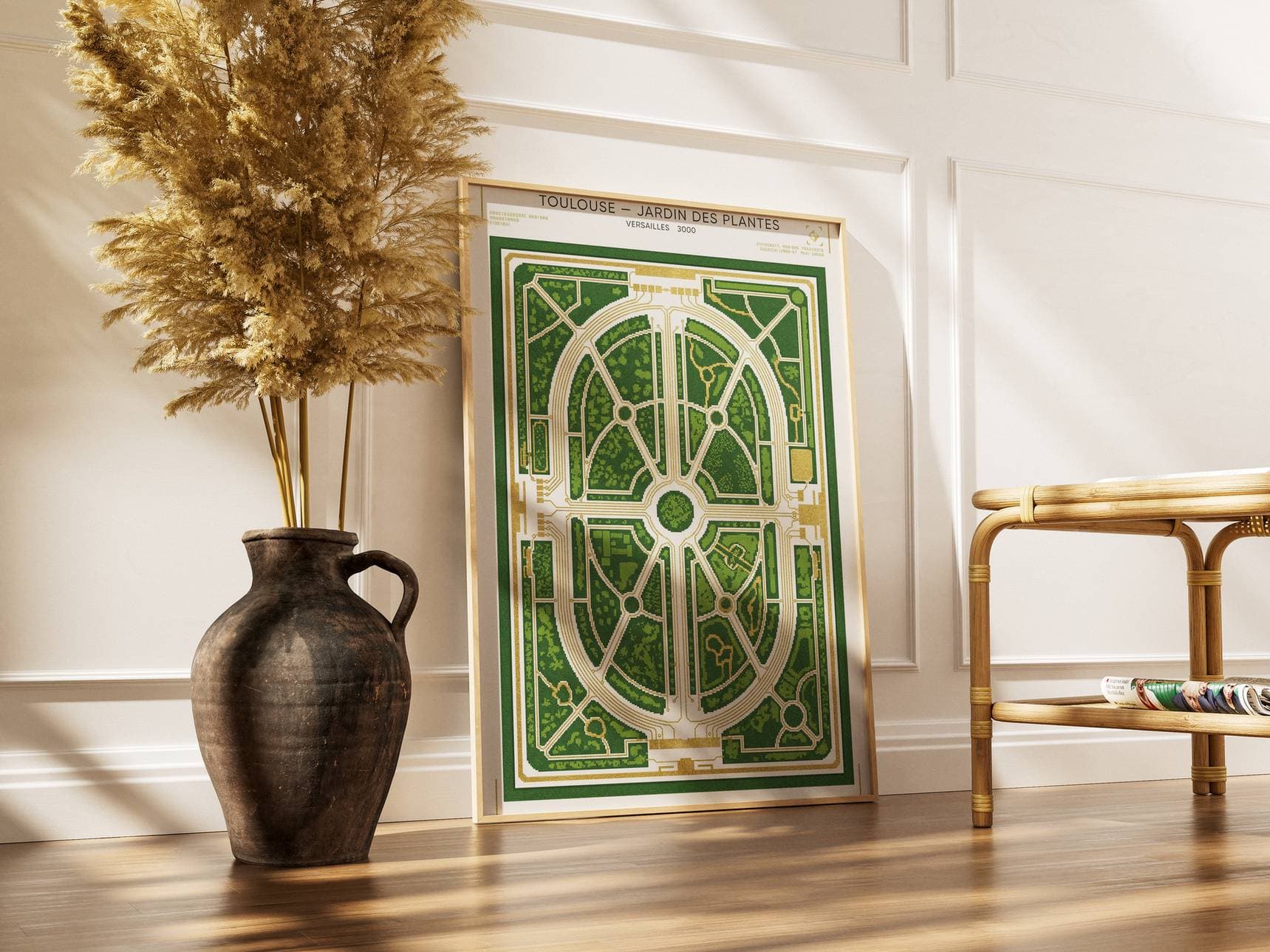 Jardin des Plantes Toulouse Art Poster - Botanical Curves & Educational Garden Map Print - Occitanie Landscape Wall Decor & Vintage Park Art view 7