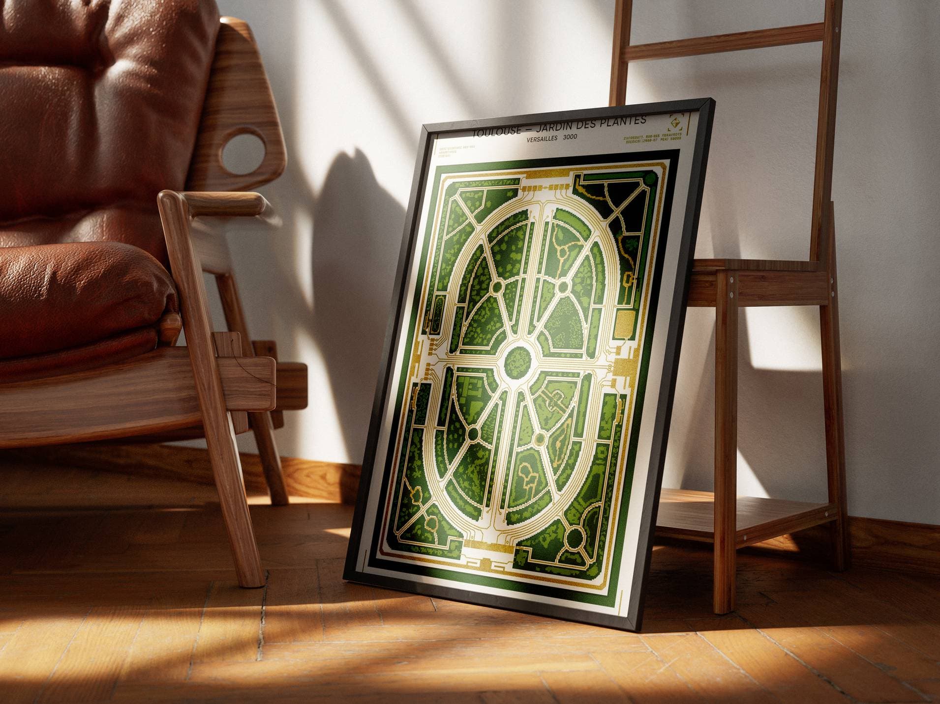 Jardin des Plantes Toulouse Art Poster - Botanical Curves & Educational Garden Map Print - Occitanie Landscape Wall Decor & Vintage Park Art view 8