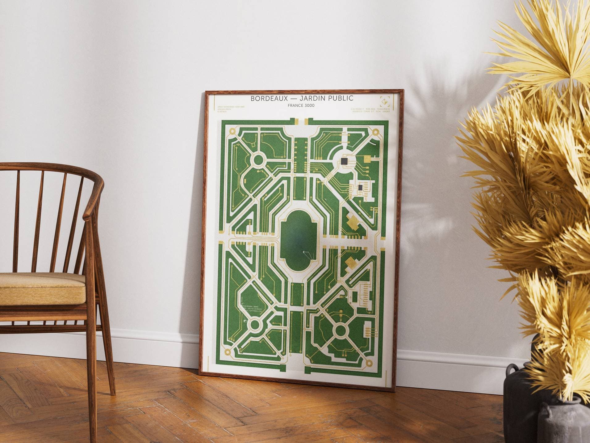 Jardin Public Bordeaux Art Print - Majestic Theatrical Landscape & Water Mirror Poster - Bordeaux City Wall Decor & Romantic Garden Print view 2