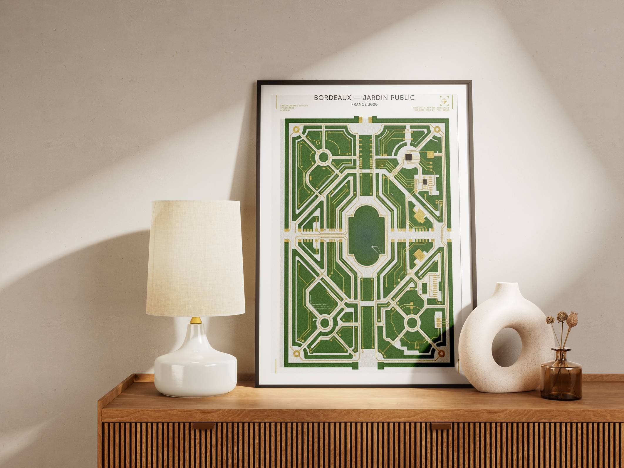 Jardin Public Bordeaux Art Print - Majestic Theatrical Landscape & Water Mirror Poster - Bordeaux City Wall Decor & Romantic Garden Print view 8