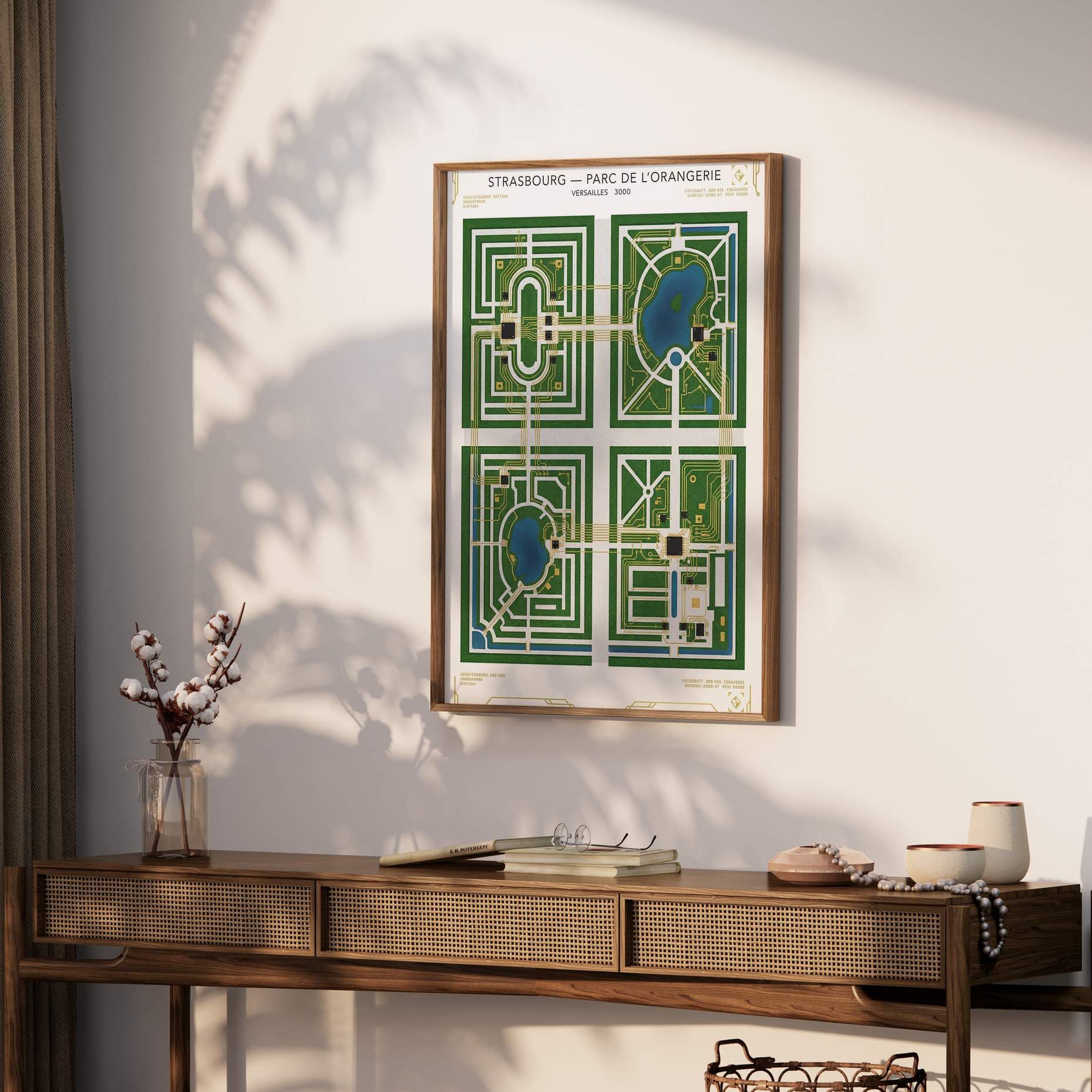 Parc de l'Orangerie Strasbourg Poster - Dual Nature Landscape & Lake Reflection Art Print - Alsace Garden Wall Decor & Peaceful Park View view 3