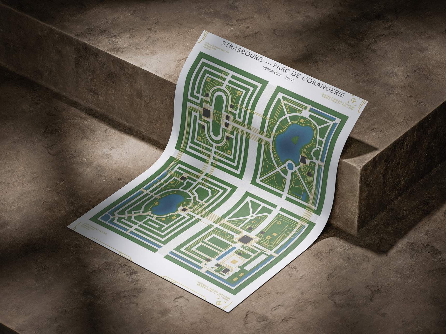 Parc de l'Orangerie Strasbourg Poster - Dual Nature Landscape & Lake Reflection Art Print - Alsace Garden Wall Decor & Peaceful Park View view 5