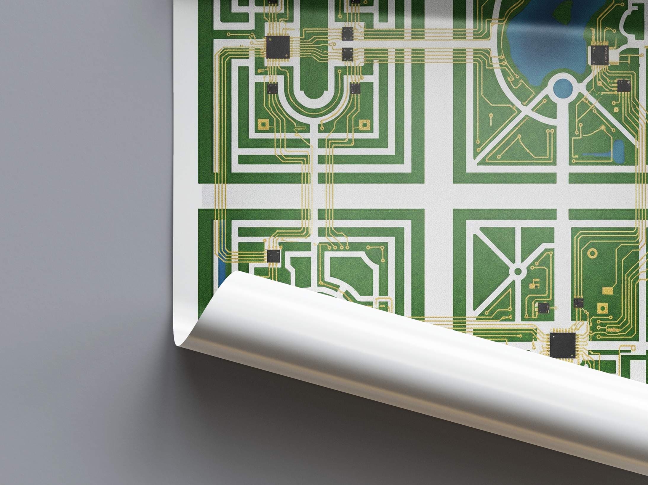 Parc de l'Orangerie Strasbourg Poster - Dual Nature Landscape & Lake Reflection Art Print - Alsace Garden Wall Decor & Peaceful Park View view 7