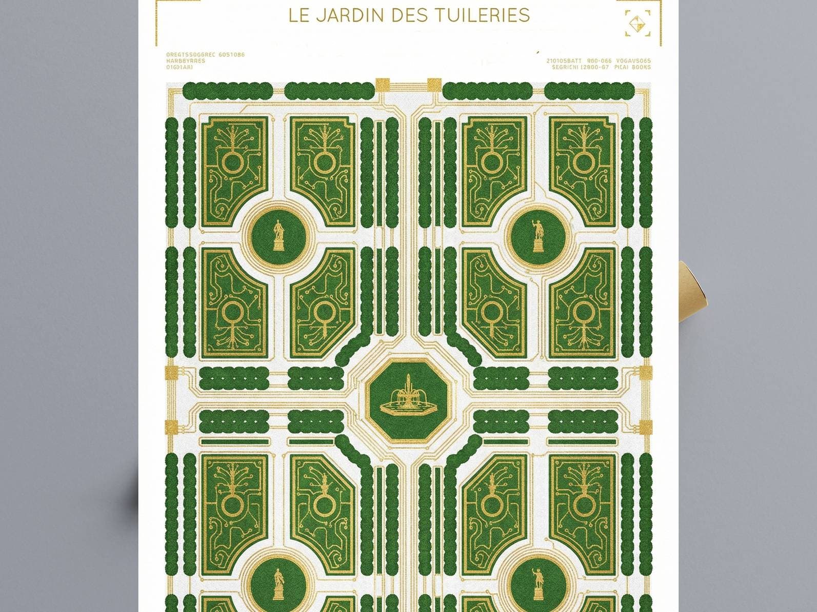 Jardin des Tuileries Paris Art Poster - Classical Royal Garden & Axis Design Perspective Print - Louvre Park Wall Decor & Paris History Art view 6
