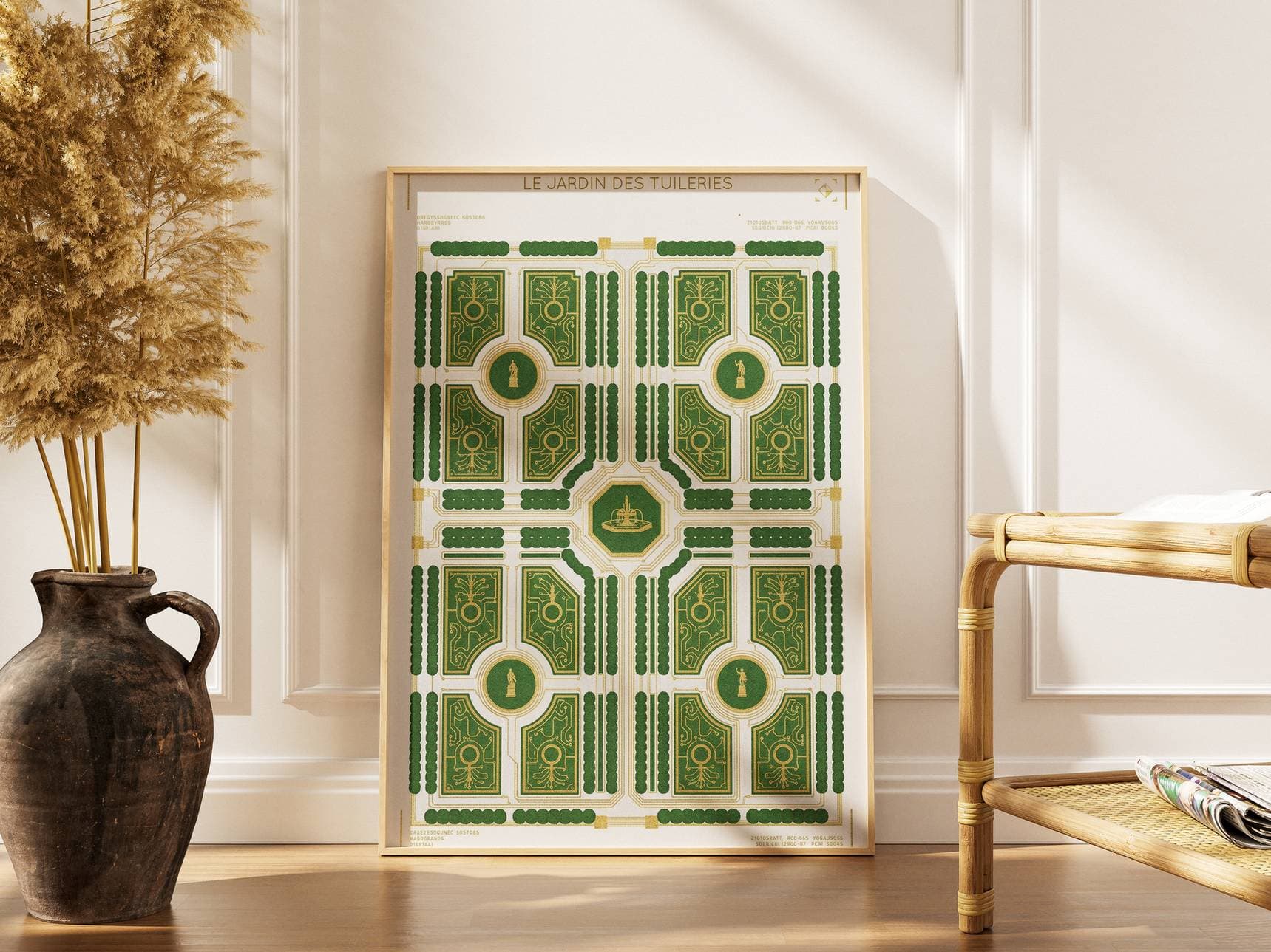 Jardin des Tuileries Paris Art Poster - Classical Royal Garden & Axis Design Perspective Print - Louvre Park Wall Decor & Paris History Art view 7