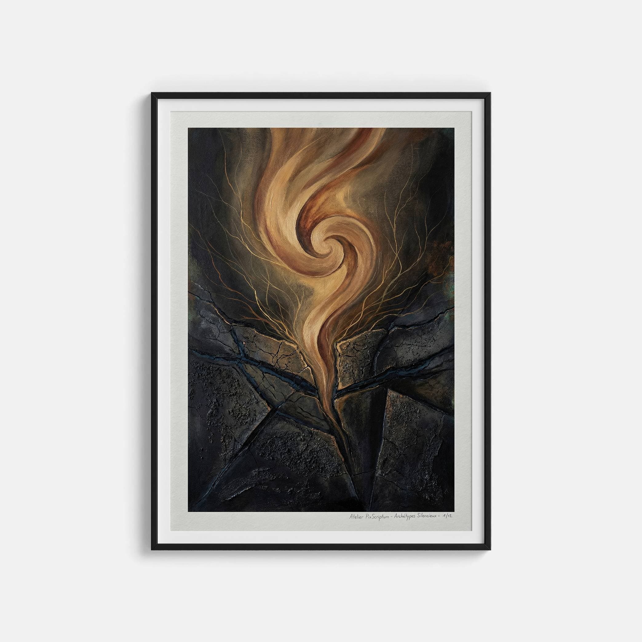 Silent Archetypes #1: The Subterranean Awakener - Abstract Symbolism Wall Art Print view 1