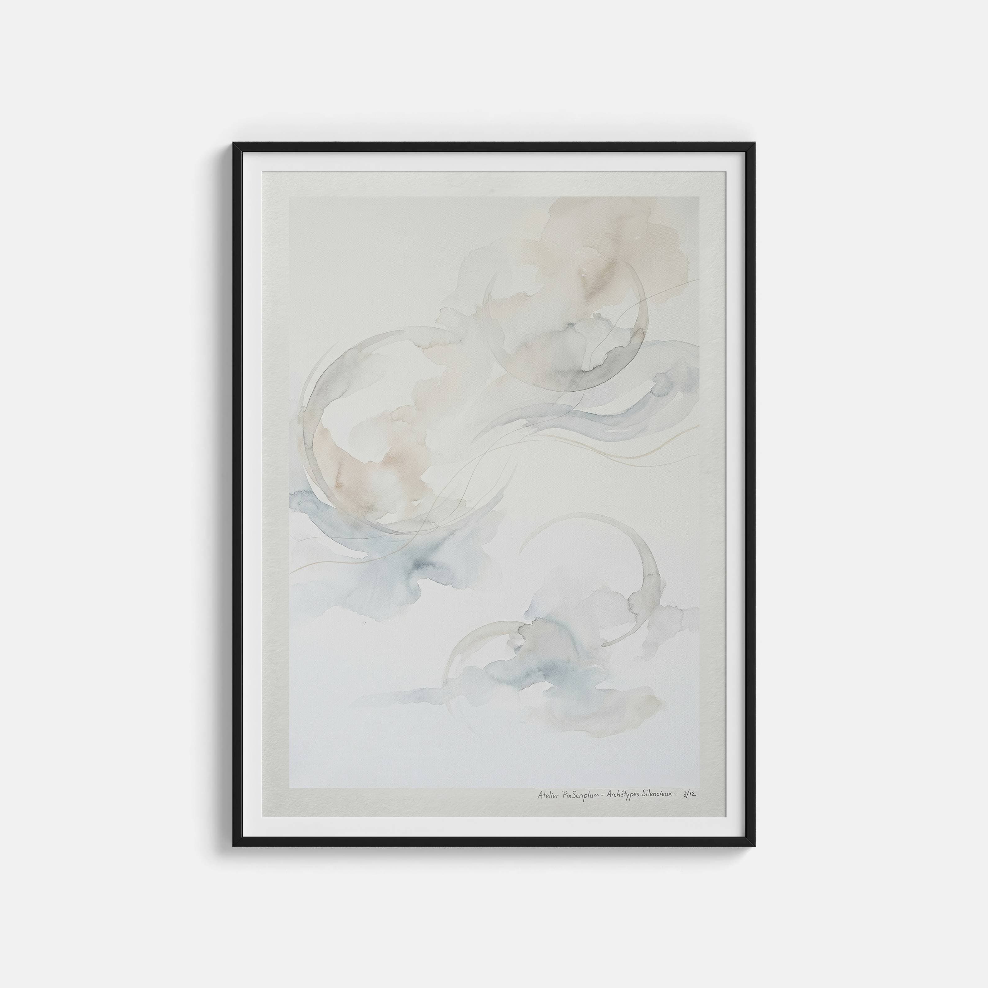 Silent Archetypes #3: Echo of Silence - Abstract Symbolism Wall Art Print view 1