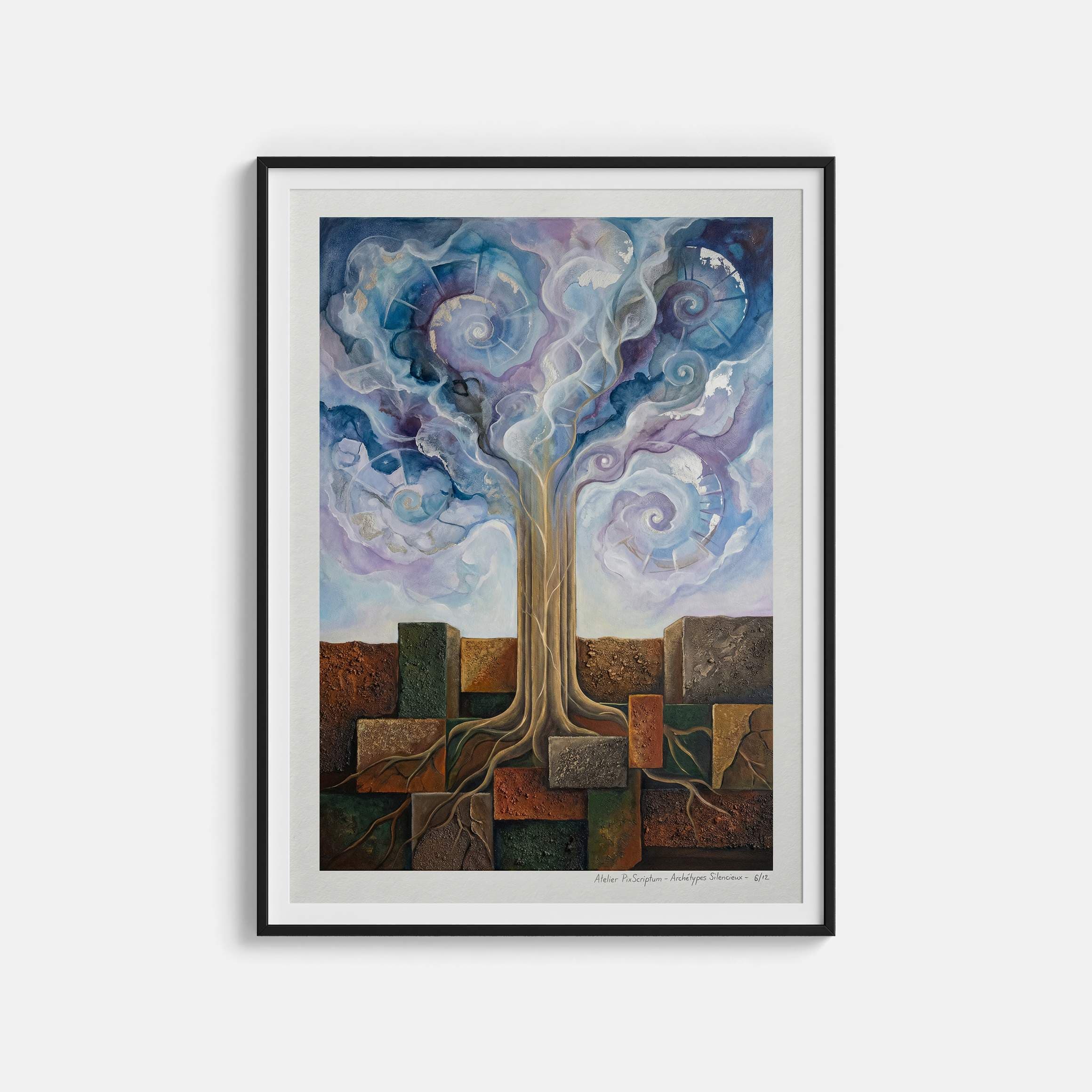 Silent Archetypes #6: Celestial Grounding - Abstract Symbolism Wall Art Print view 1