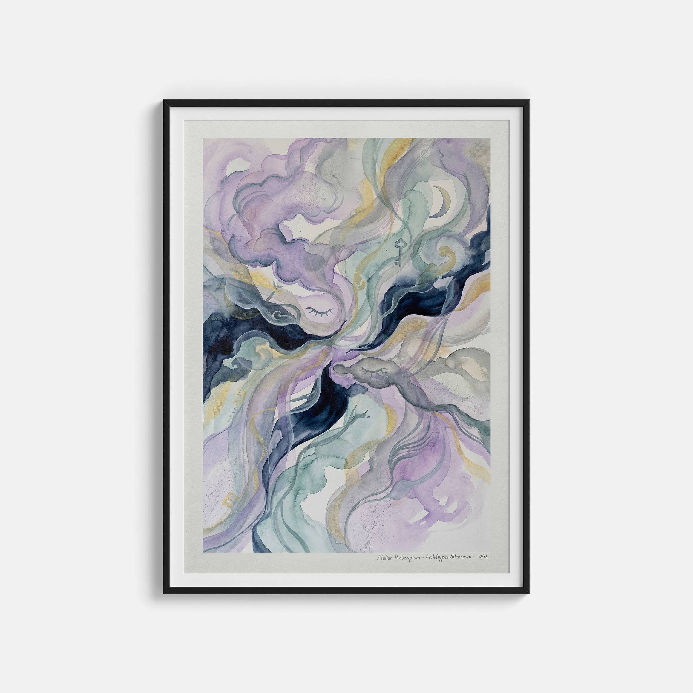 Silent Archetypes #9: Messenger of Dreams - Abstract Symbolism Wall Art Print view 1