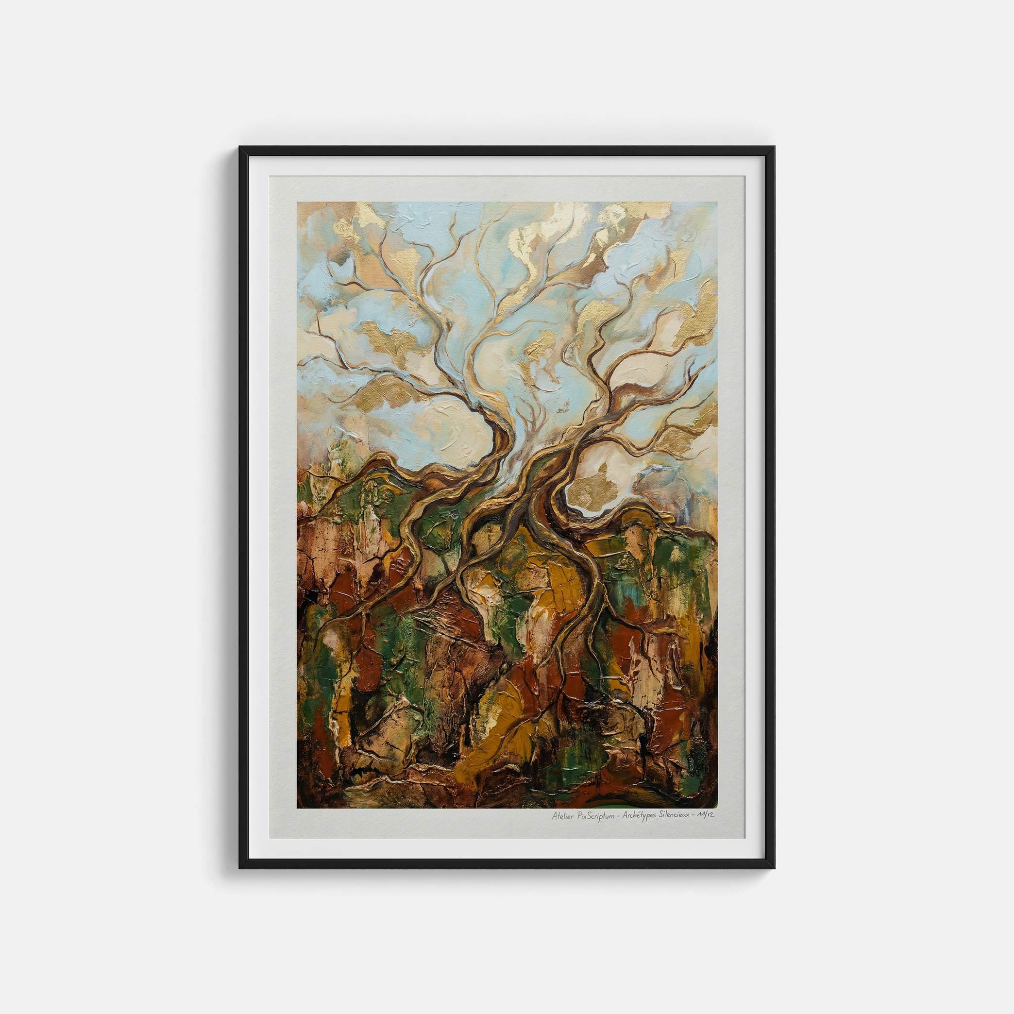 Silent Archetypes #11: Song of Roots - Abstract Symbolism Wall Art Print view 1