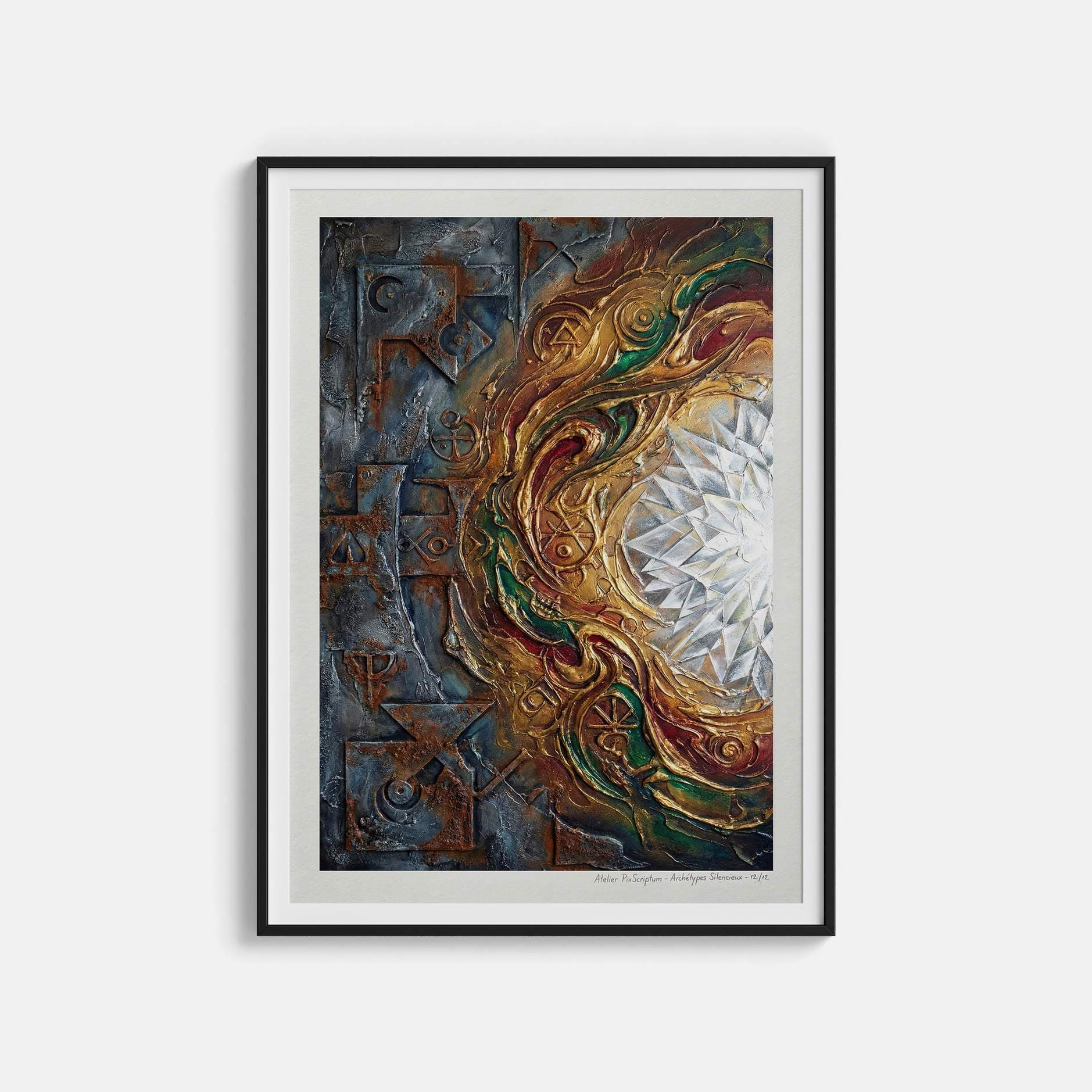 Silent Archetypes #12: Alchemist of Time - Abstract Symbolism Wall Art Print view 1